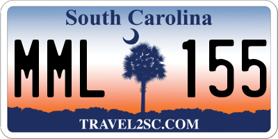SC license plate MML155
