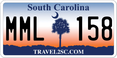 SC license plate MML158
