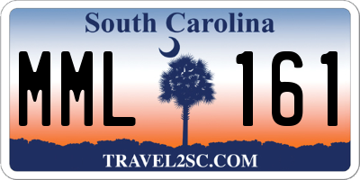 SC license plate MML161