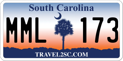 SC license plate MML173