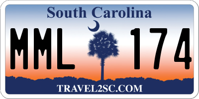 SC license plate MML174
