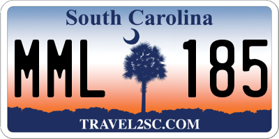 SC license plate MML185