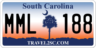 SC license plate MML188