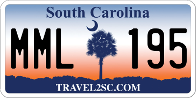 SC license plate MML195