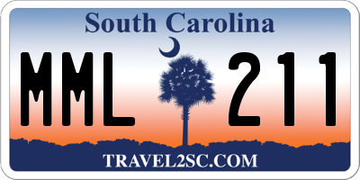 SC license plate MML211
