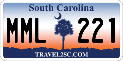 SC license plate MML221
