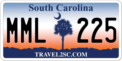 SC license plate MML225
