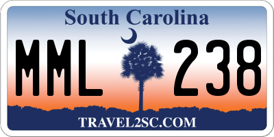 SC license plate MML238
