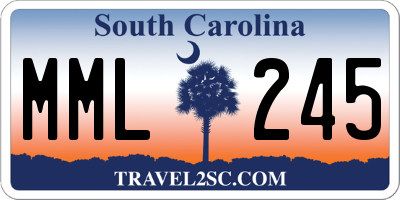 SC license plate MML245