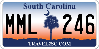 SC license plate MML246