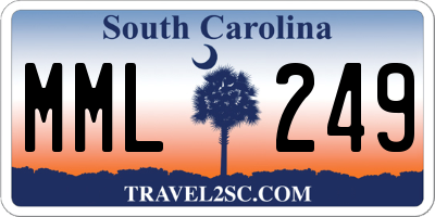 SC license plate MML249