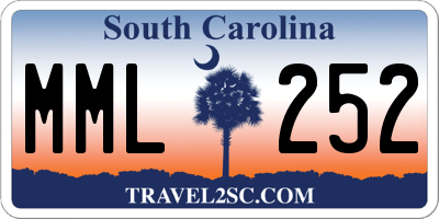 SC license plate MML252
