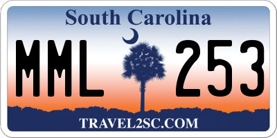 SC license plate MML253