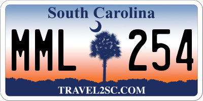 SC license plate MML254