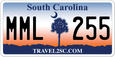 SC license plate MML255
