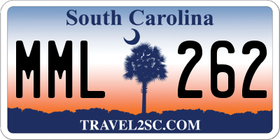 SC license plate MML262