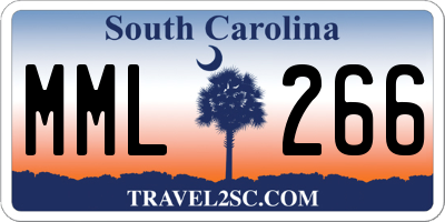 SC license plate MML266