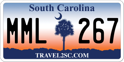 SC license plate MML267
