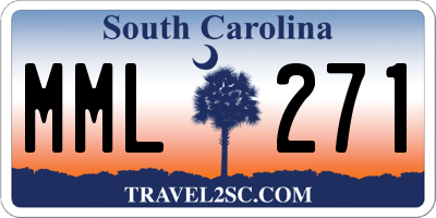 SC license plate MML271