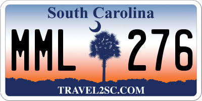 SC license plate MML276