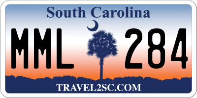 SC license plate MML284