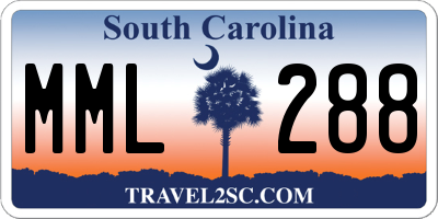 SC license plate MML288