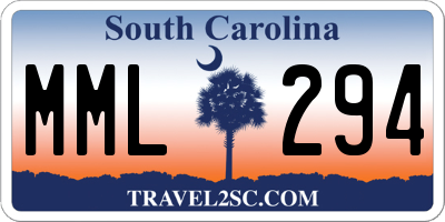 SC license plate MML294