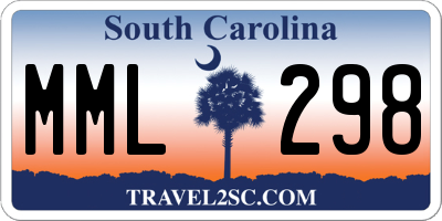 SC license plate MML298