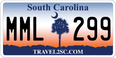 SC license plate MML299