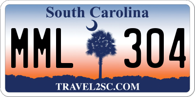 SC license plate MML304