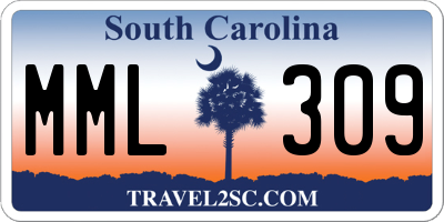 SC license plate MML309