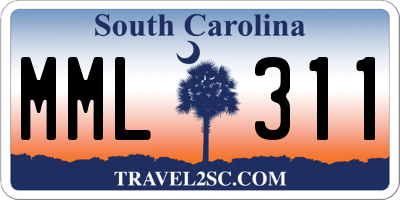 SC license plate MML311