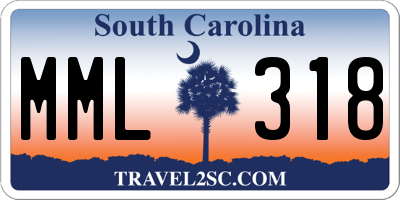 SC license plate MML318