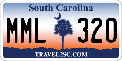 SC license plate MML320