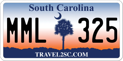 SC license plate MML325