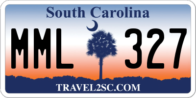 SC license plate MML327