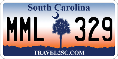 SC license plate MML329
