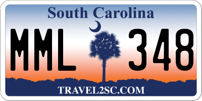 SC license plate MML348