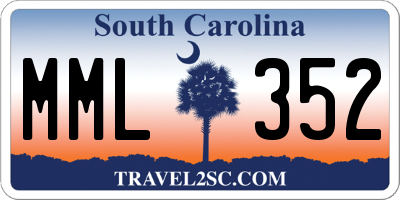 SC license plate MML352