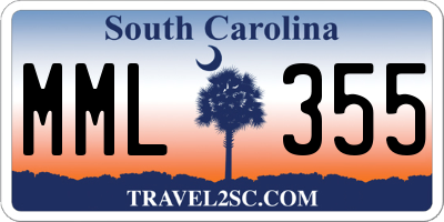 SC license plate MML355