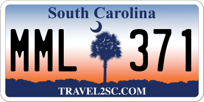 SC license plate MML371