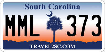 SC license plate MML373