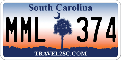 SC license plate MML374