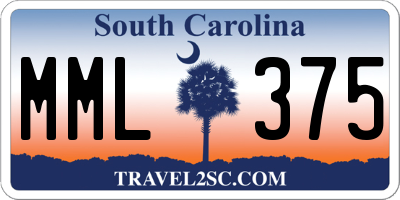 SC license plate MML375