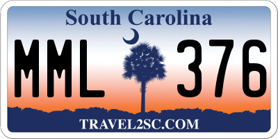 SC license plate MML376