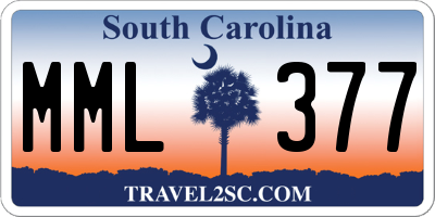 SC license plate MML377