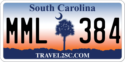 SC license plate MML384