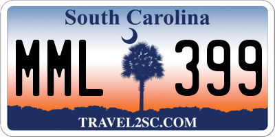 SC license plate MML399