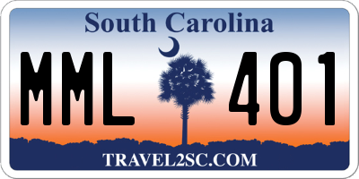 SC license plate MML401