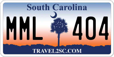 SC license plate MML404